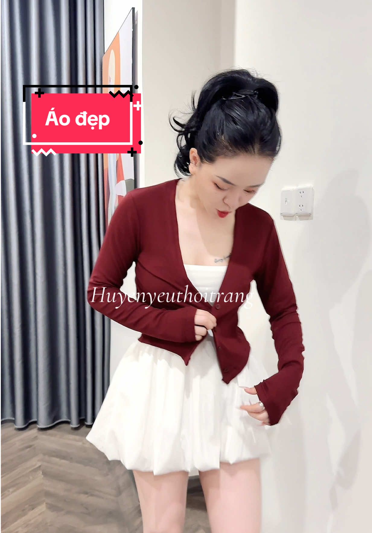 Áo khoác cadigan xinh nè #xuhuong 