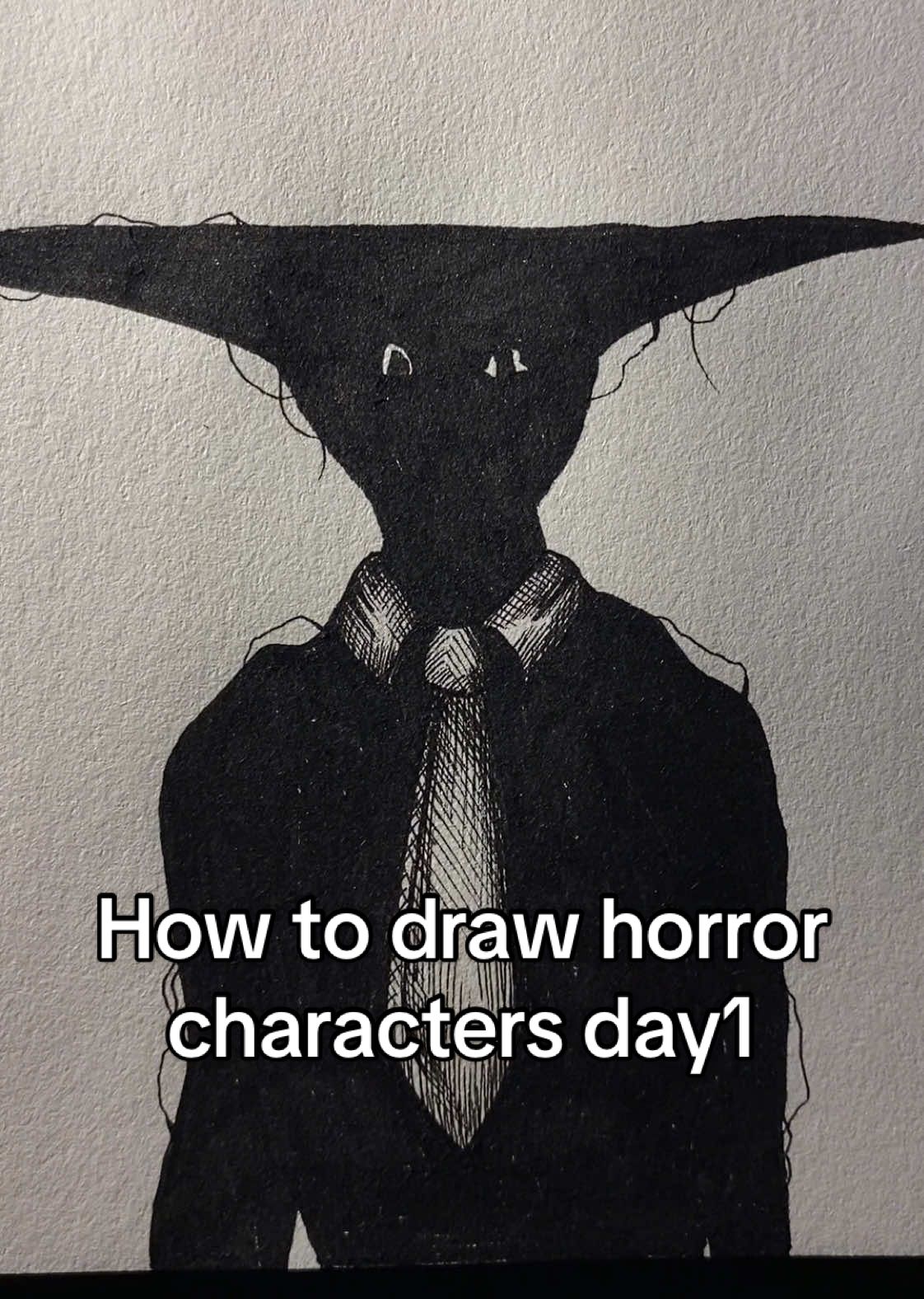 How to draw horror characters! #art #artistsoftiktok #drawing #horrortok #boisvert  how to draw horror characters boisvert art drawing tutorial 