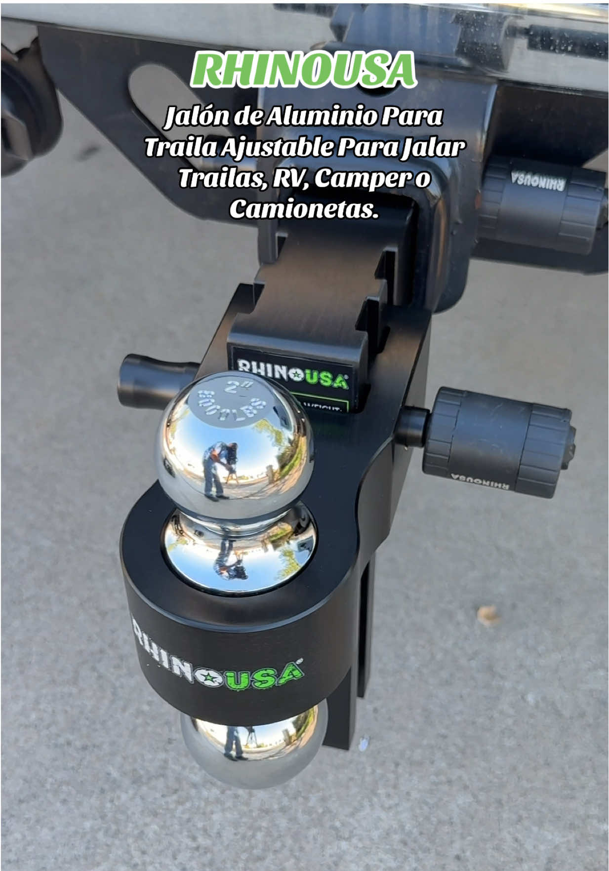 Jalón de aluminio para Traila ajustable para jalar Trailas, RV, campers o camionetas. @Rhino USA #hitch #trailerhitch #towing #rhinousa #towhitch 