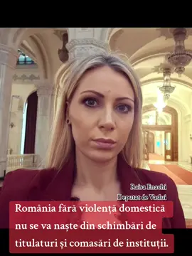 Astăzi ni se vorbește despre „reforme”, „eficiență” și „economie”.  În realitate, ceea ce vedem este doar o rearanjare de scaune, schimbări de denumiri și instituții comasate pe hârtie. În spatele acestor vorbe mari nu se află soluții pentru oameni și nici protecție pentru victime. Vine Bolojan și ne vorbește despre „eficiență” și „economie”, prin Gorghiu, cea care a avut în gestiune Ministerul Justiției. Dar ce face concret? Schimbă denumiri, mută scaune, comasează instituții și împachetează totul în titulaturi pompoase. Nimic pentru oameni, nimic pentru victime. ANES era condusă de un om numit politic de-ai lor. Acum, sub pretextul reformei, se creează o nouă structură, cu aceleași metehne și aceleași interese, doar cu altă siglă. Doamna ministru, rămasă pe margine, girează totul fără să clipească. Culmea ironiei este că aceste „noi mecanisme” nu vor salva nicio victimă. Nu protejați pe nimeni, doar redistribuiți funcții între voi. Guvernanții și o parte a opoziției mimează grija pentru victime, dar în realitate întrețin interese de partid. Totul începe de la educație. Finanțați educația!  Centrele nefinanțate, promisiunile fără buget, „monitorizarea” de pe hârtie, toate acestea nu înseamnă protecție reală.  Opriți ipocrizia și nu mai mințiți cetățenii. România fără violență domestică nu s-a născut astăzi, 30 octombrie 2025, în birourile voastre. Ea se va naște doar atunci când vom trata cauza, nu doar efectul, prin educație, prevenție și respect real pentru viața oamenilor.