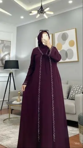 ABAYA NAJWA Dress muslim wanita simple kekinian ceruty babydoll Gamis Lebaran 2025 Idul Fitri #fesionmuslim #kekinian #gamiskekinian #fyp 
