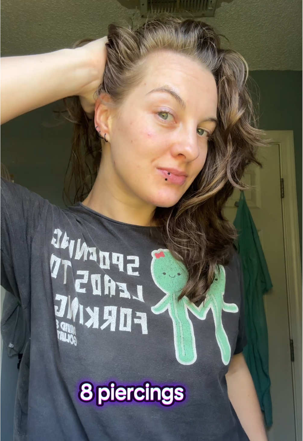 How many piercings do you have?? 😘✨ #Pierced #GothMom #Piercings #OffbeatMom #AltBaddie 