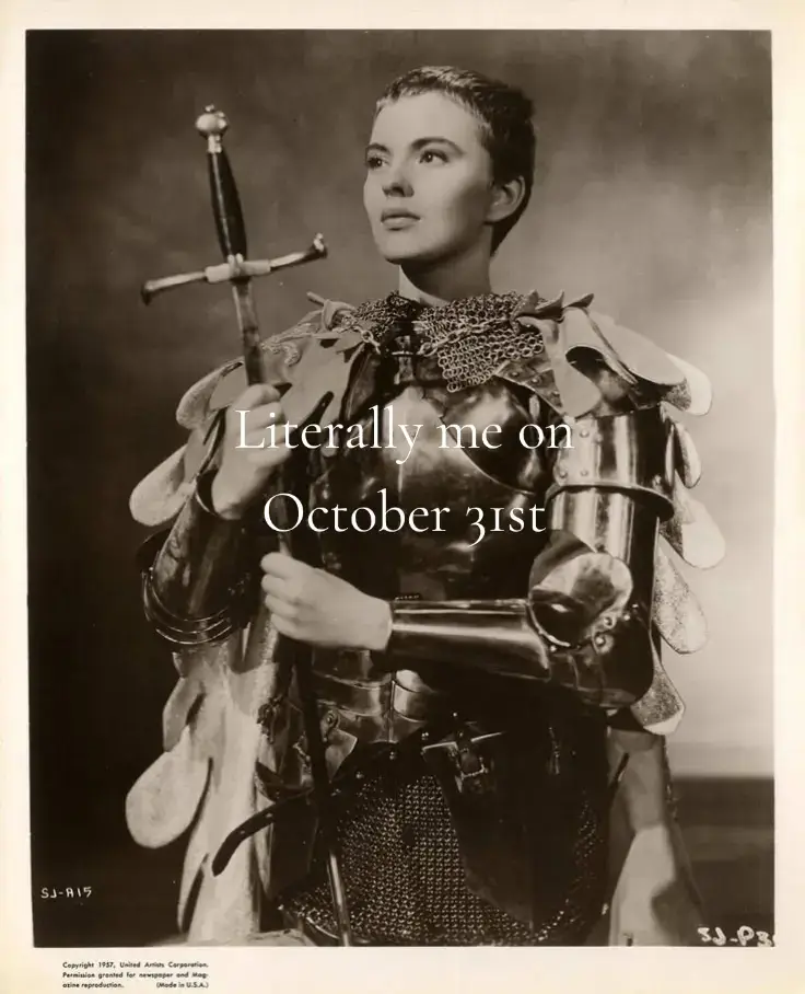 Both physically and spiritually lol #joanofarc #costume #filmmaker 