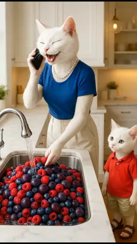 she choose phone and loss her little love #ai #aicat #minimax #trending 