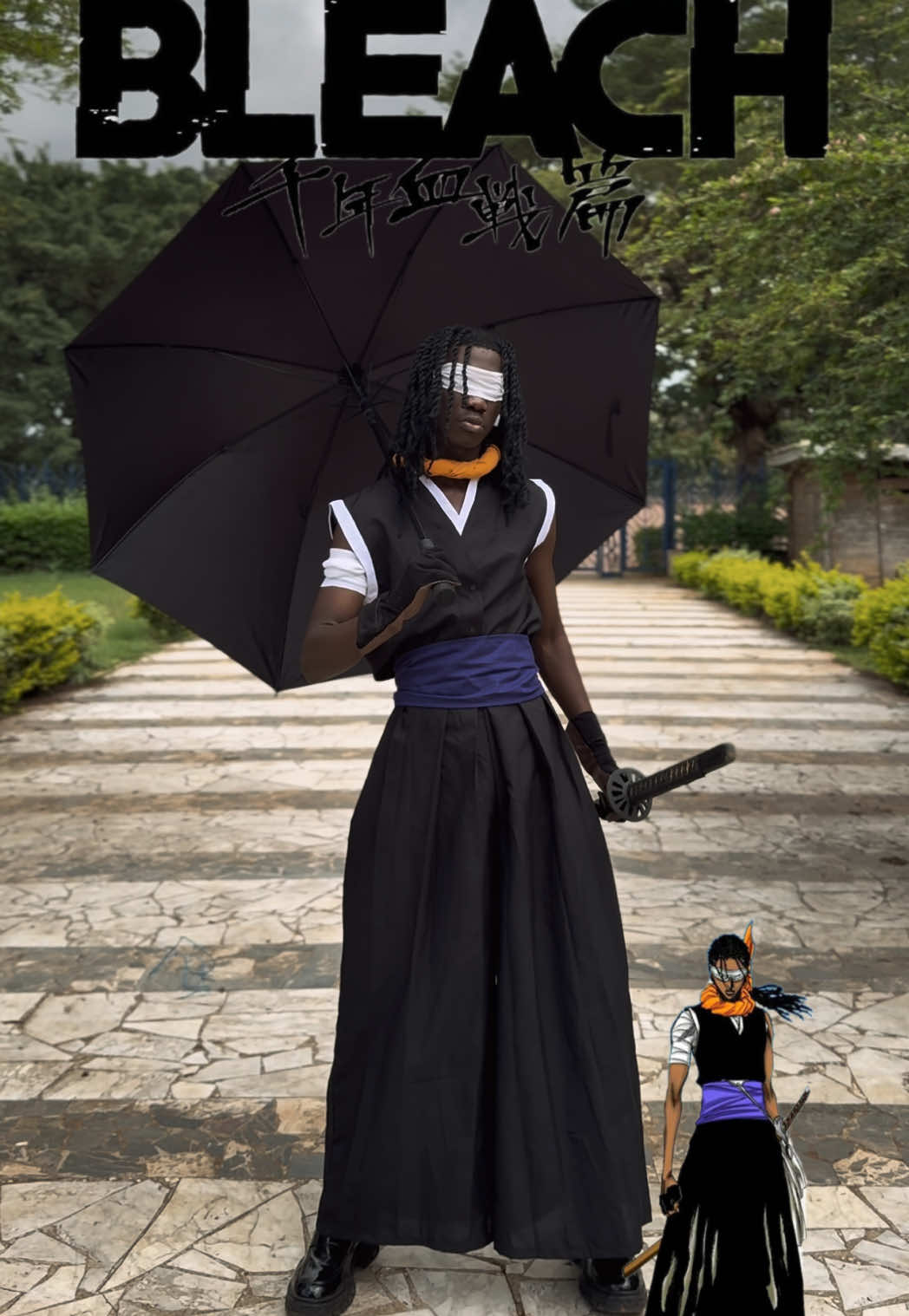 Kaname Tosen 🔥 #cosplayanime #bleach #aizen #fyp #transition 