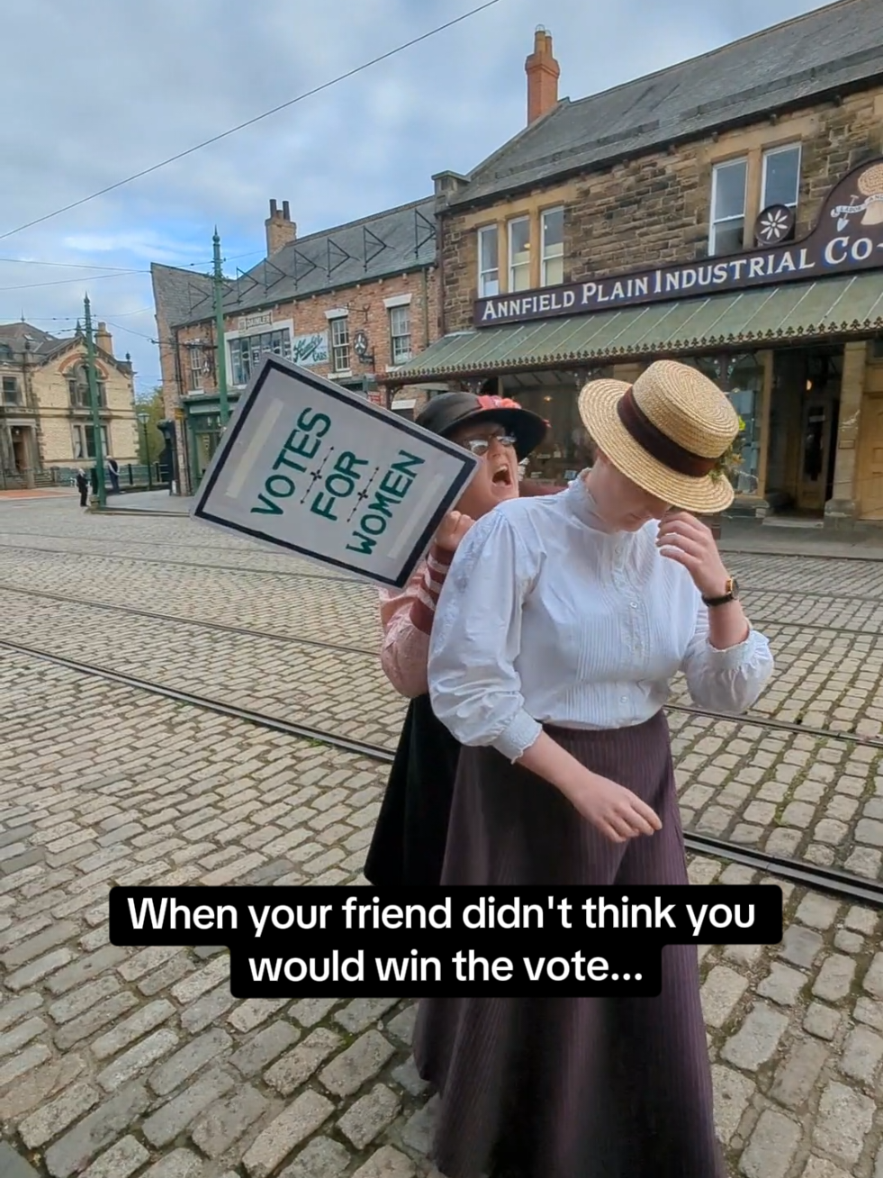 When your friend didn't think you would win the vote... Votes for Women!  #Votes #History #Fyp #iwasright 
