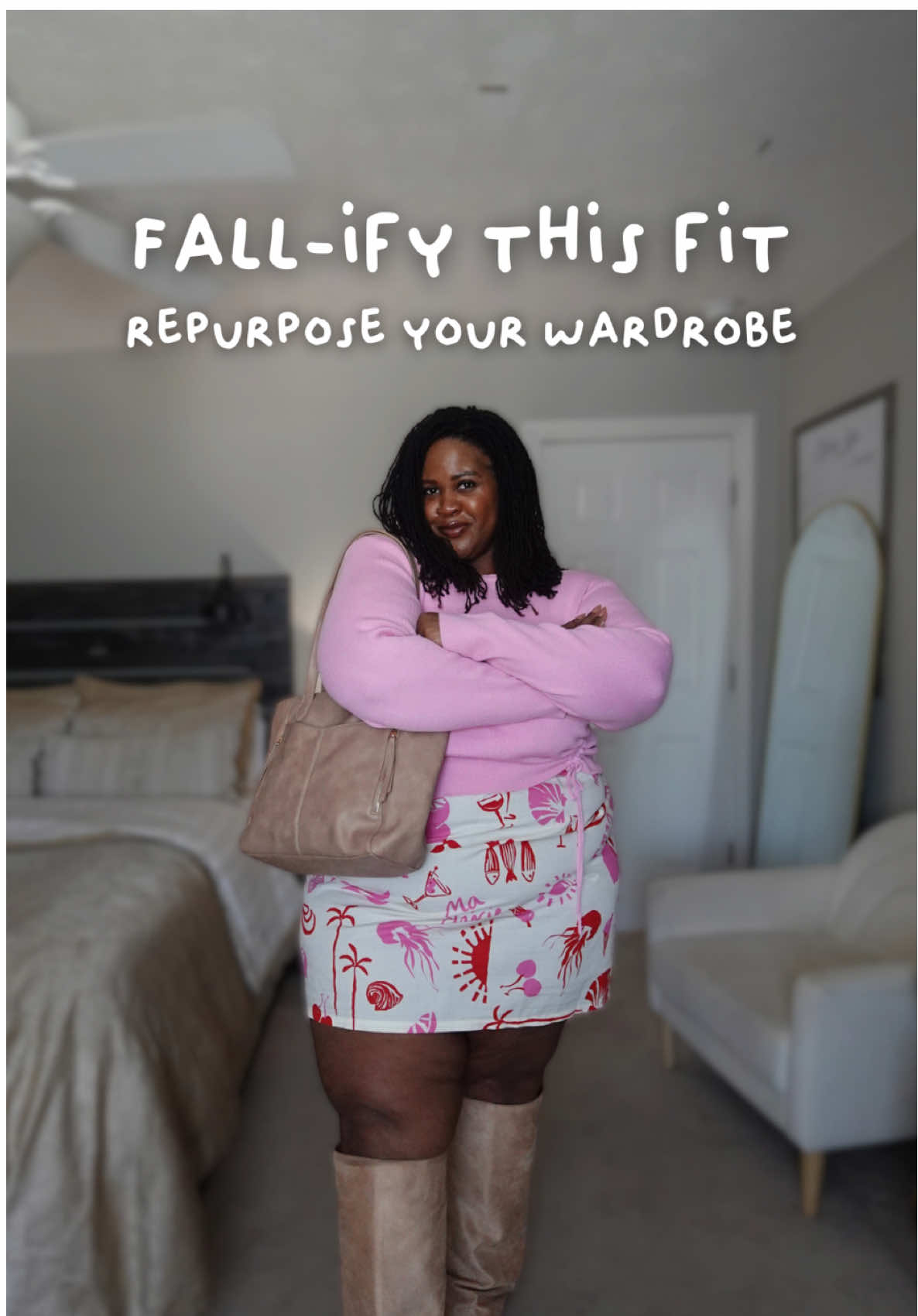 How to transition a dress from summer to fall 🍁 links are in my Stories and LTK Shop in my bio #falloutfits #curvyfashion #dresses #curvystyle #fallfashion 