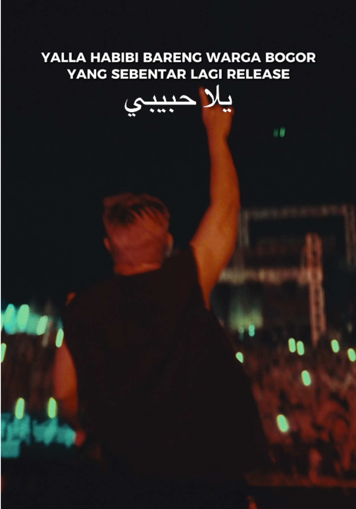 Warga Bogor, terima kasih antusiasnya!🙋🏻‍♂️ Waktu bikin lagu ini pertama kali, tadinya lagu ini mau aku jadiin Sahara versi 2. Tapi setelah dapet ide lain dan sempet beberapa kali dibawain di atas panggung, ternyata responnya begitu ramai dan antusias. Jadi, karena banyak banget yang minta lagu ini release, sebentar lagi kalian akan bisa dengerin YALLA HABIBI full version-nya sendiri di seluruh DSP. Who’s excited?