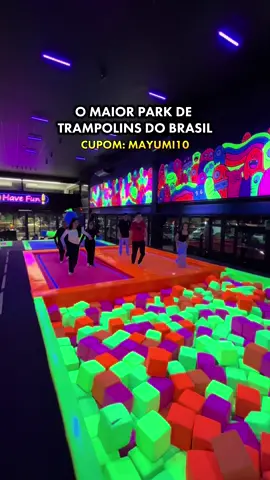O MAIOR PARQUE DE TRAMPOLIM DO BRASIL 😍 🏷️ cupom: MAYUMI10 (válido somente no site glowpark.com.br) #trampolinepark #fyp #pulapula  