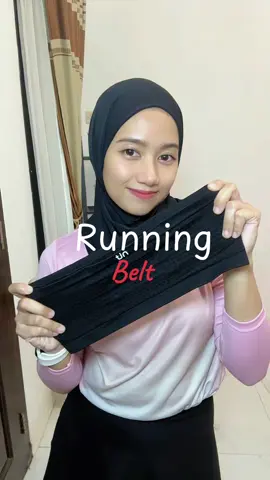Running belt paling fit dan nyaman dipakainya 🥰 #runningbelt #lari #OOTD 