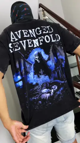Recurring Nightmare 🖤🔥 Avenged Sevenfold vintage washed oversized heavyweight cotton tee built for true heavy metal fans 👕⚡️ #fyp #avengedsevenfold #rockmerch #metalhead #streetwear  