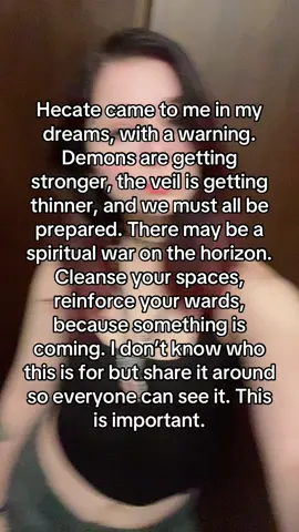 Thank you mother for the warning, I hope this reaches who it needs to #fyp #witchtok #hecate #warning #spiritualwar 