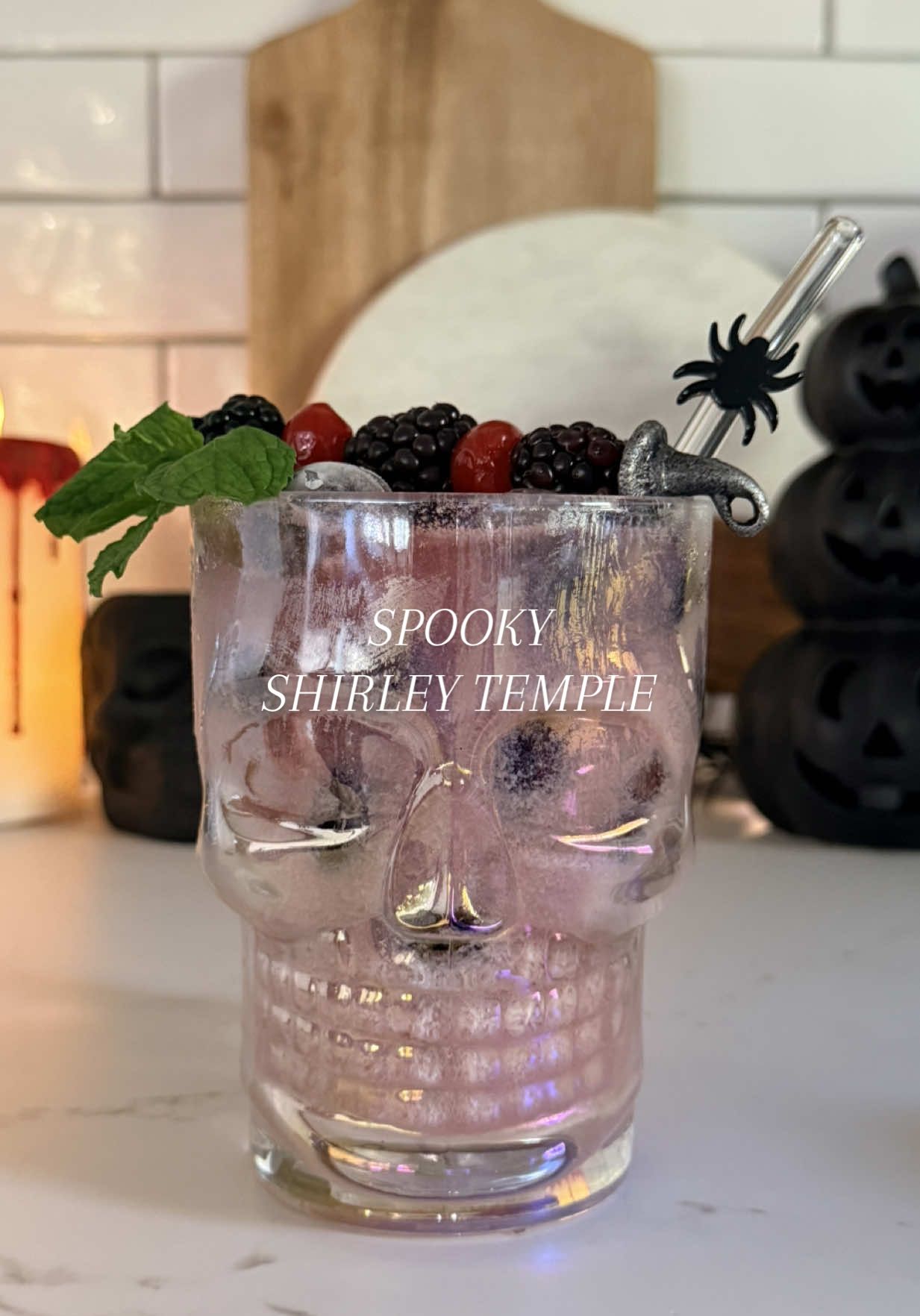 Halloween Shirley Temple 🍒✨A spooky Shirley Temple remix that’s fizzy, sweet, and gut friendly 👻 Made with @wildwonder new Blackberry Violet — the perfect mocktail for spooky season parties, trick-or-treat night, or just sipping Halloween vibes at home 🎃🕸️ #HalloweenDrinks #SpookySeason #HalloweenVibes #HalloweenIdeas #drinkwildwonder