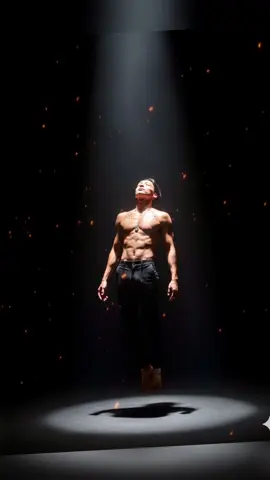 GEMINI PROMT:A surreal cinematic photo of a person floating weightlessly in mid-air under a single dramatic spotlight, surrounded by vast darkness. The figure appears to be gently suspended, body slightly arched backward with relaxed arms hanging downward, as if defying #gemini #ai #photo #trending #fyp 