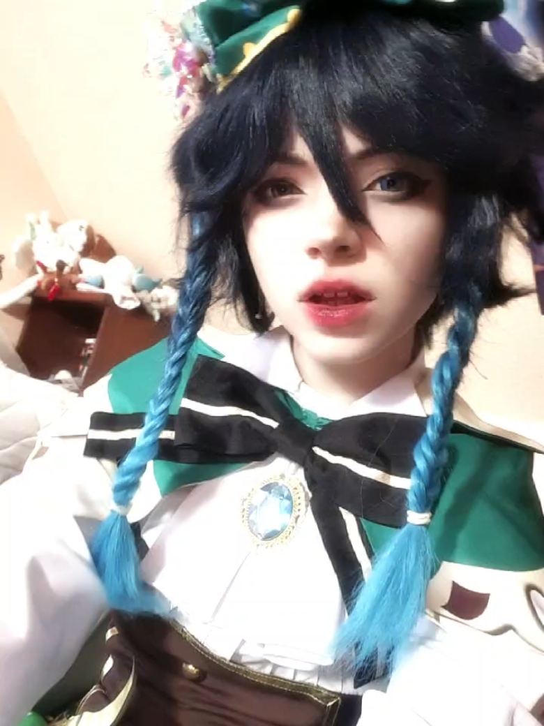 just finished (?) Milgram and AHHHHH 🌺🍷𝓥𝓮𝓷𝓽𝓲🎶🍃 #venti #venticosplay #GenshinImpact #genshinimpactcosplay #sweetsecretcos 