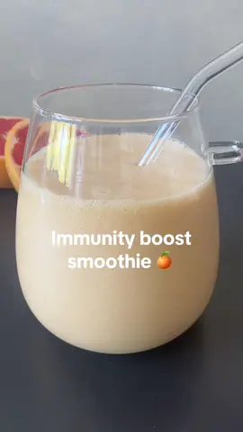 Immunity boost smoothie 🍊 - 100g banane congelée 🍌 - 100g mangue congelée🥭 - 100g pamplemousse congelé 🍊 - 1 poignée de noix de cajou  - 150 ml d’eau 💧 - sirop d’agave 🍯 🍌👉 Énergie naturelle  🥭👉 Digestion facile 🍊👉 Boost l’immunité et brûle les graisses  Le smoothie parfait pour l’énergie et la vitalité ⭐️💪 #creatorsearchinsights #immunity #smoothierecipes #simplerecipe #smoothies 