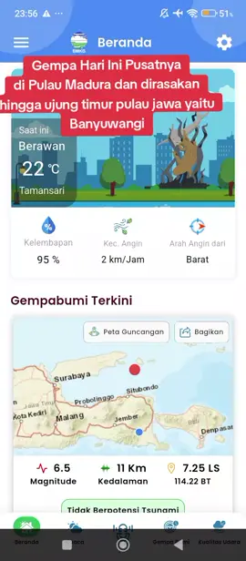 Semoga Kita semua terhindar dari bencana sunami@Lintas Banyuwangi #gempa #fyp #maduraviral 