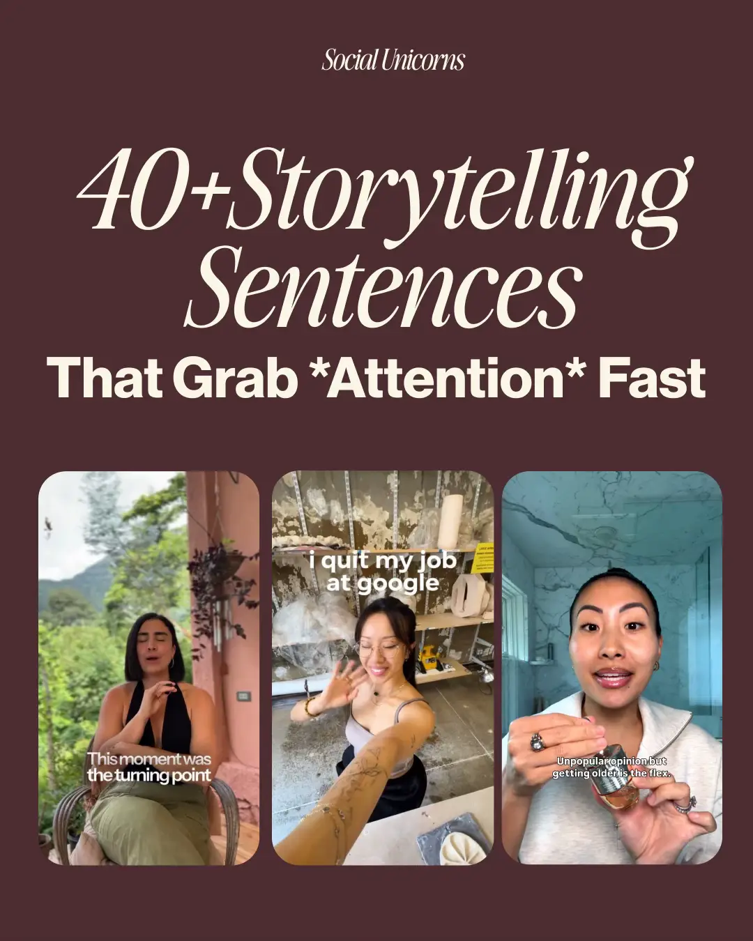 Here are some attention-grabbing sentences you can use to hook your audience instantly 👀 #hook #storytelling #contentmarketing #socialmediatips #contentideas