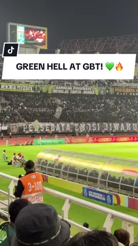 Chills. Goosebumps. Pure Bonek energy 💚🔥 GBT turned into a fortress with 1 voice, 1 soul! This is why football in Surabaya is unmatched 👏⚽ #Persebaya #Persib #WANI  #Indosoccerjourney #BRILiga1   Saturday, 1 Maret 2025 Gelora Bung Tomo Stadium 