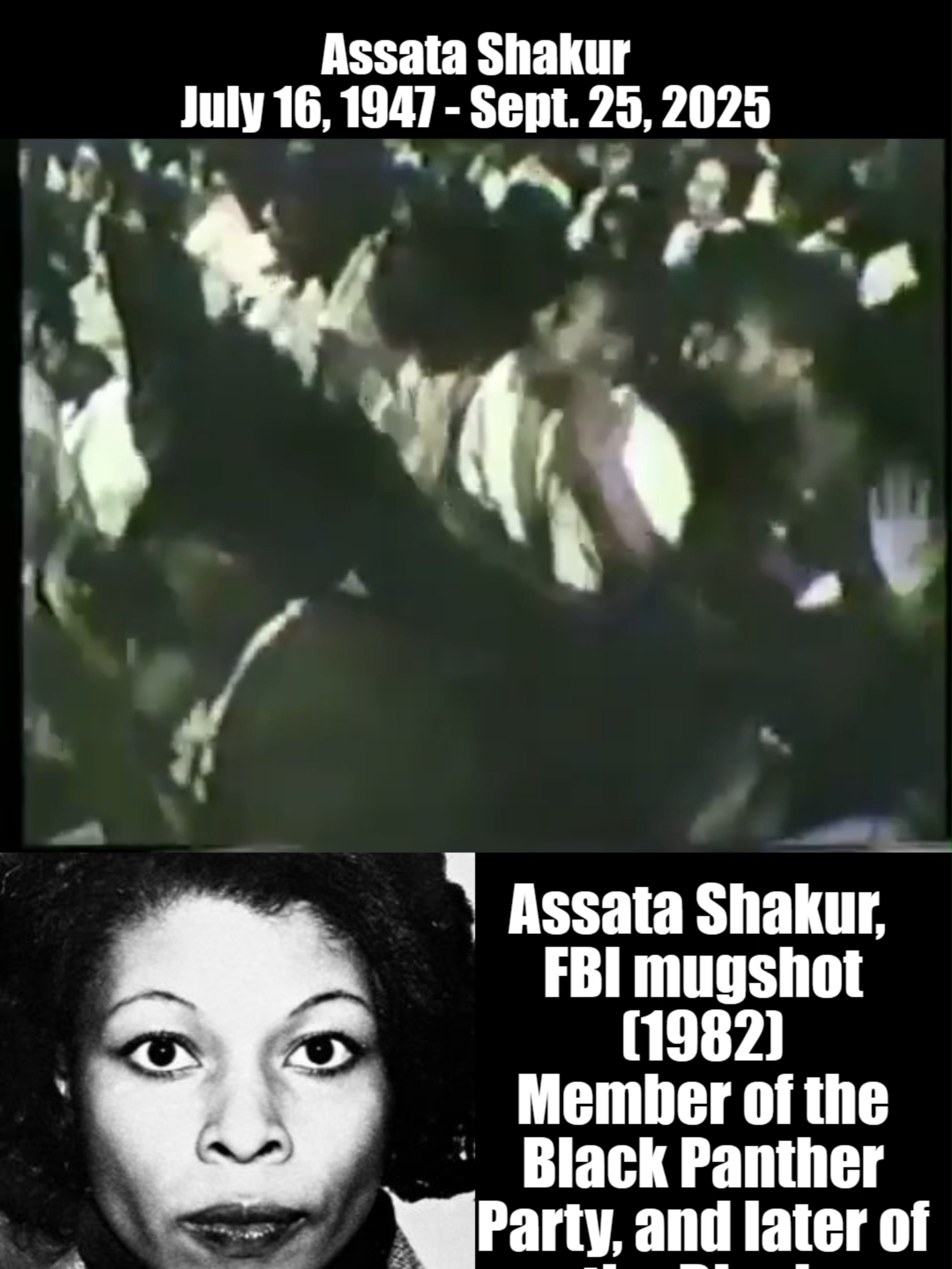 The state called her dangerous, but her people called her a symbol of courage. Credits – Assata Shakur speaks with Gil Noble on Like It Is about her political views, her time in the Black Panther Party, and her life in Cuba. #fyp #blackhistory #blackhistorymonth #assatashakur #blacklivesmatter #herstory #fypシ゚viral🖤tiktok #viral #viralditiktok #blackpanther #BlackTikTok #blacktiktokcommunity #HistoryTime #historytok #USHistory #unitedstates #unitedstatesofamerica #cuba #havana