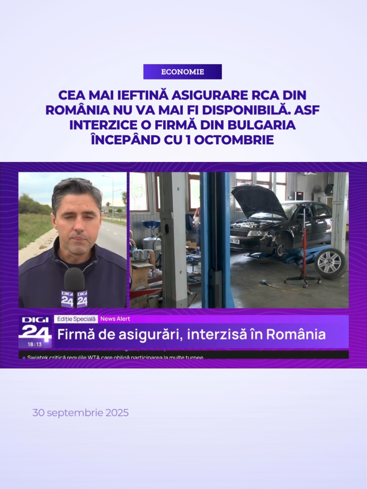 Firma care vindea cel mai ieftin RCA în România a fost interzisă definitiv de Autoritatea de Supraveghere Financiară din cauza întârzierilor dosarelor de daună și chiar neîndeplinirea unor obligații contractuale. Firma din Bulgaria are 200.000 de clienți la noi în țară și a precizat că interdicția reprezintă o sancțiune disproporționată în raport cu gravitatea presupusei fapte. #digi24 #stiriledigi24 #asigurarerca