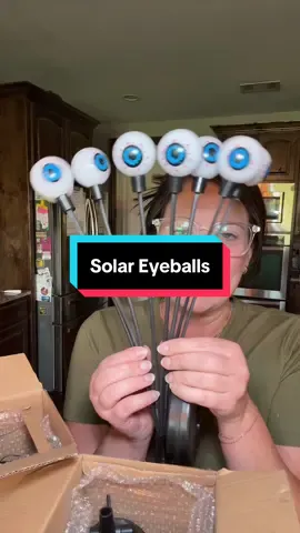 Solar eyeballs for easy and cute Halloween decorations #halloween #halloweendecor #halloweendecoration #homedecor #tiktokshopfalldealsforyou 