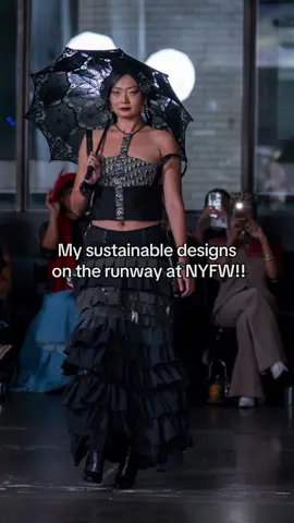 *pinch me* NYFW on Wall Street 😍💚 ✔️ with @MWINTL | FASHION SHOW styling assist: @Jess @Raq(: #nyfw #Runway #sustainablefashion #fyp #fashionshow 