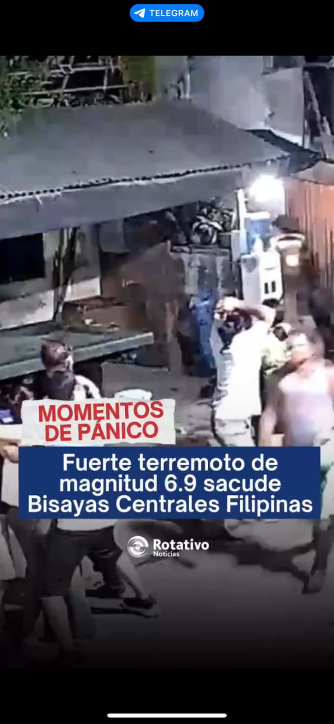 Terremoto de magnitud 6.9 sacude Bisayas Centrales, Filipinas. Epicentro a 10 km de profundidad entre Cebú y Leyte. Autoridades alertan sobre réplicas y posible tsunami; población debe evitar playas y zonas costeras. #Filipinas #Terremoto #Sismo #BisayasCentrales #Tsunami   