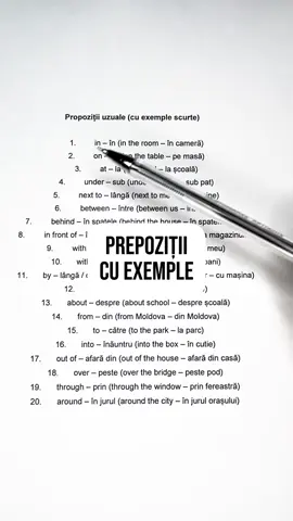 Prepozițiile sunt micile cuvinte care fac propozițiile mari să aibă sens! În, pe, la, sub, lângă – ele arată locul, timpul și modul în care lucrurile se leagă între ele. Fără ele, engleza ar fi un puzzle incomplet! 🧩 #englishreels #learnenglish #prepositions #englishteacher #classroommd 