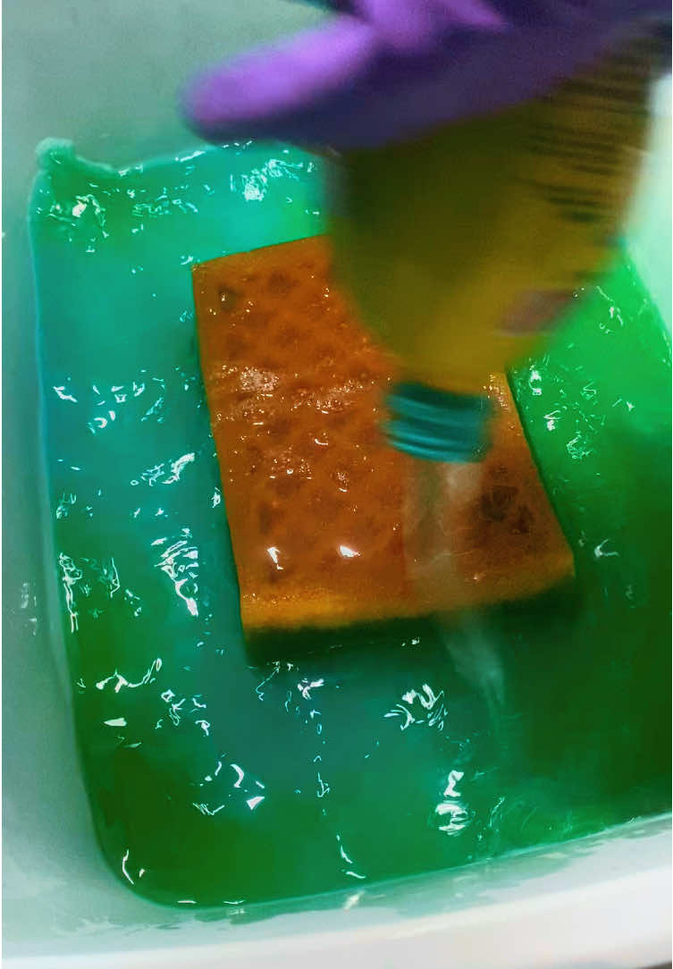 Toxic combos have a hold on me. I ruined two of my favorite sponges doing this, so don’t let this flop. 🤪🥲🤣 WG is just toooooo good. 😍 #spongeasmr #asmrsounds #CleanTok #toxiccombo 