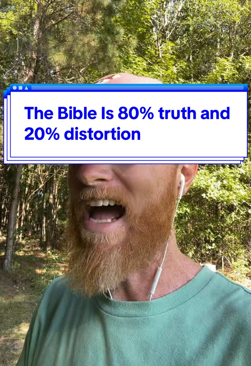 One of my biggest problems with the Christian Bible. It’s 80% truth and 20% distortion. It’s also not all meant to be taken literally.