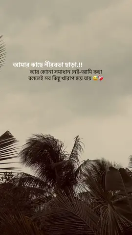 আমার কাছে নীরবতা ছাড়া আর কোনো সমাধান নেই,, আমি কথা বললেই সব কিছু খারাপ হয়ে যায় 😅❤️‍🩹 #newid #followme #fypシ゚ #viral #bdtiktokofficial @TikTok Bangladesh @〆SɨɎȺM⚔VȺɨ࿐ 