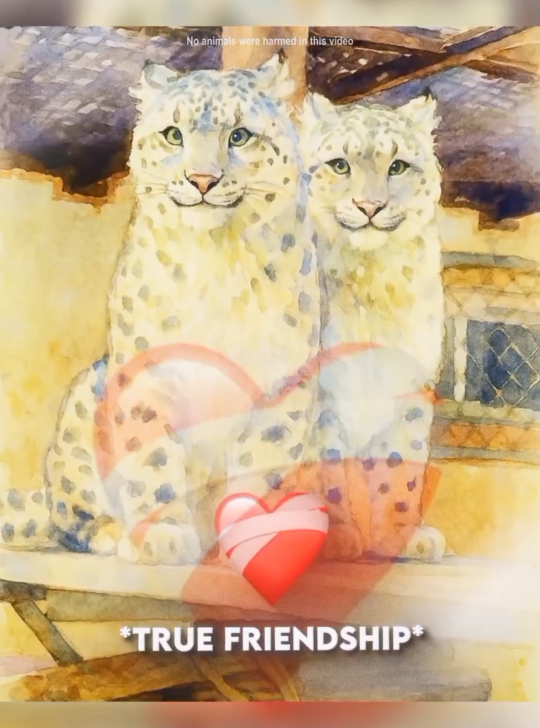 This 19 Year Old Snow Leopard Found a Friend 🐆❤️ #shorts #usa #Love #animals 