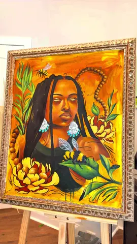 I painted a self portrait ! #artist #painting #fypage #asmr #illustration 