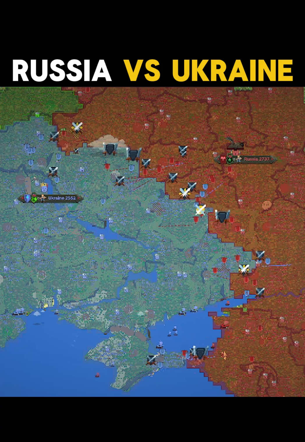 Russia 🇷🇺 Vs Ukraine 🇺🇦 in 2025! #fyp #viral #worldbox #worldboxsimulat0r #geography 