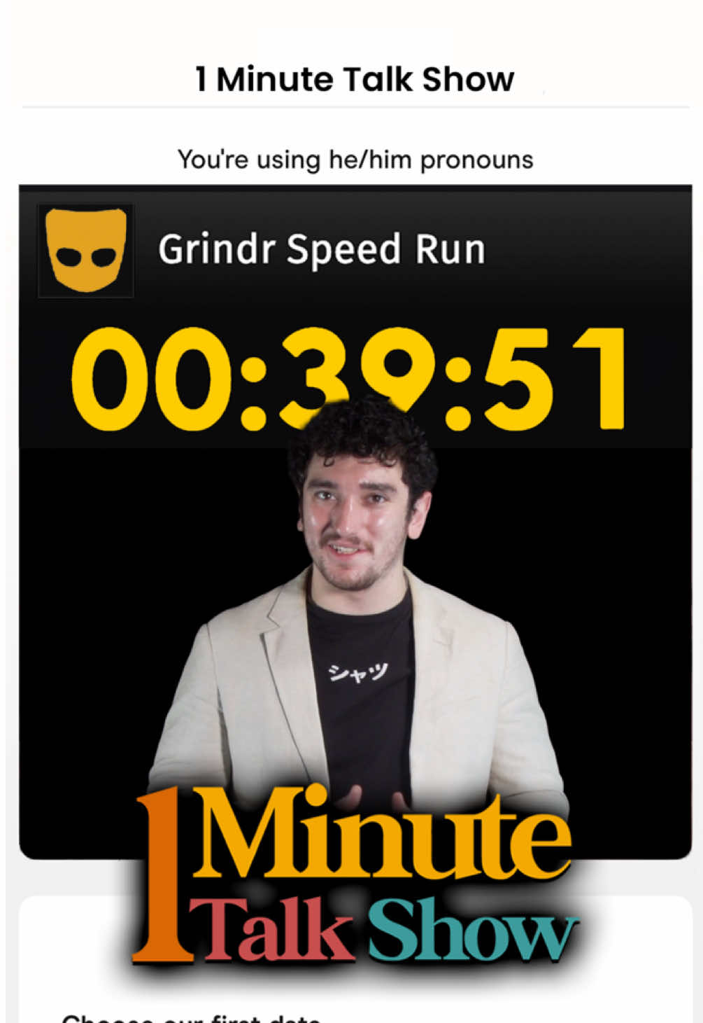 Can you beat our time? doubt it . . @Aiden Wall @sean  . . #1mts #speedrunning #dating #genz #datingadvice 