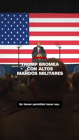 El presidente de EE.UU., Donald #Trump, dio este martes en #Quantico, Virginia, un discurso ante cientos de altos mandos #militares. Permanecieron en silencio durante gran parte de la alocución, salvo unos pocos momentos de risas o aplausos dispersos. El mandatario bromeó diciendo que cualquiera que no apreciara su mensaje podría irse y renunciar. 