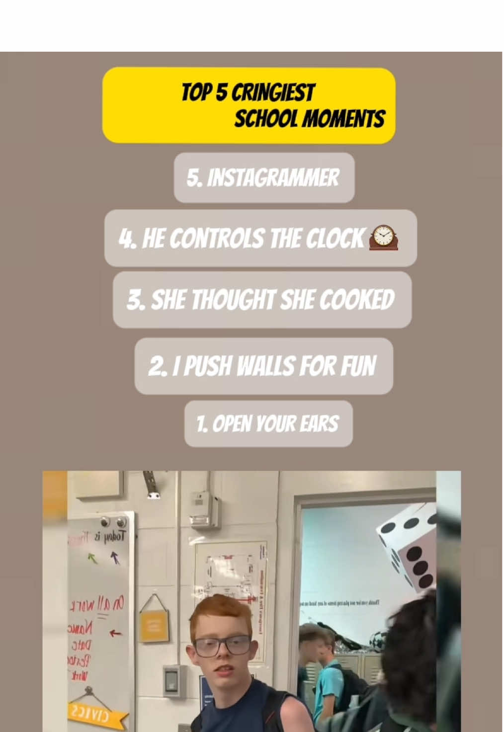 TOP 5 CRINGIEST SCHOOL MOMENTS#cringe #cringiestschoolmoments #cringemoments #school #friend 