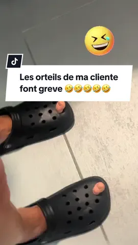 Même les orteils font grève 😂 merci Céline pour le fou rire 😂🤣 @Pepite Pepita845 #humour#lashtech#lashes#cliente  