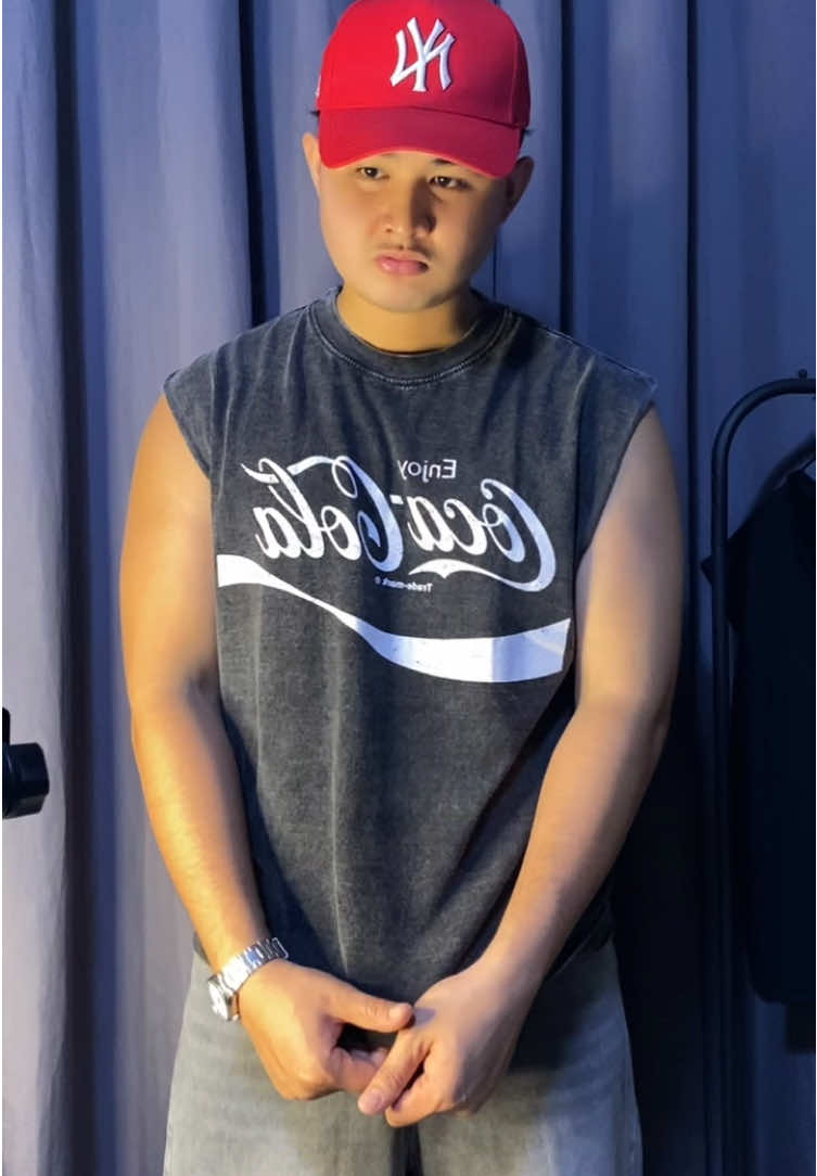 Comfy ng muscle tee na’to! #muscletee #acidwashmuscletee #acidwash #streetwearstyle #comfyoutfits 