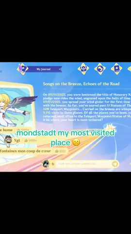 logging in and logging off at the windrise statue is a canon event for mondstadt lovers #mondstadt #venti #fyp #GenshinImpact #barbatos 
