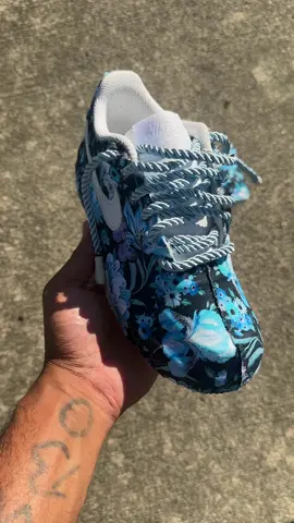 Satin blue lace 1s…. #af1customs #customshoes #customairforce1 #customairforceones #customaf1 