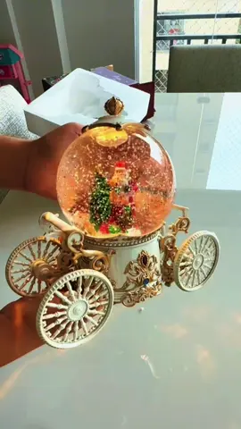 Enfeite de Natal Led Neve Carruagem Com Musica ou Sem Decoração Natalina