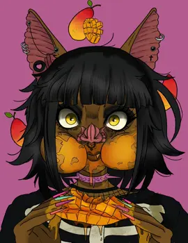 Goth girl fruit bat #speedpaintdigital #gothgirl #bat #characterdesign #oc 