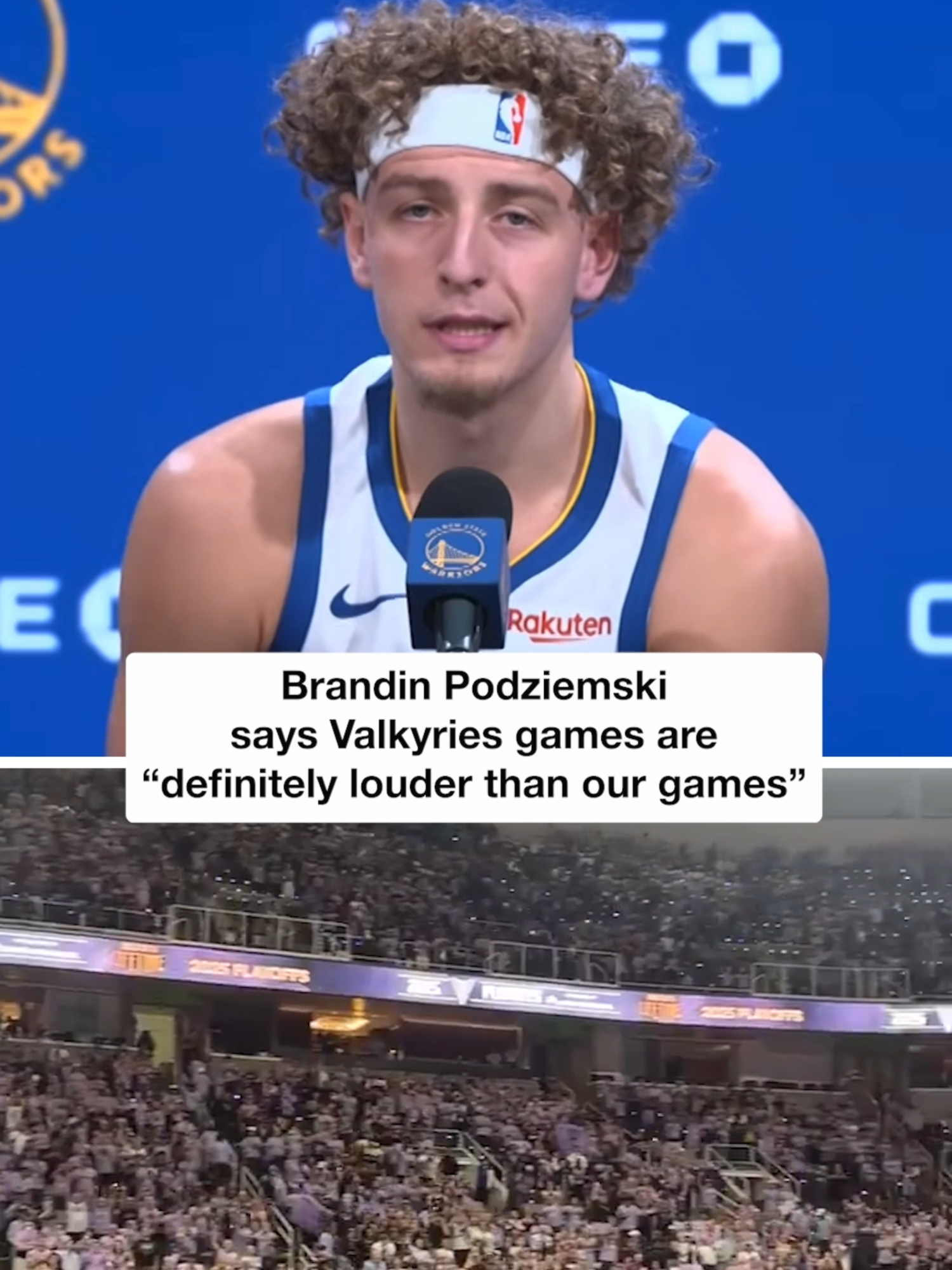 Golden State Valkyries sold out every single home game in their inaugural season. (🎥: Warriors, BenRossTweets/X) #warriors #chasecenter #valkyries