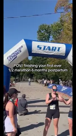First ever 1/2 marathon done and dusted at 6 months postpartum 🤘🏼 #postpartumrunning #postpartumfitness #halfmarathontraining #postpartumjourney #halfmarathon 