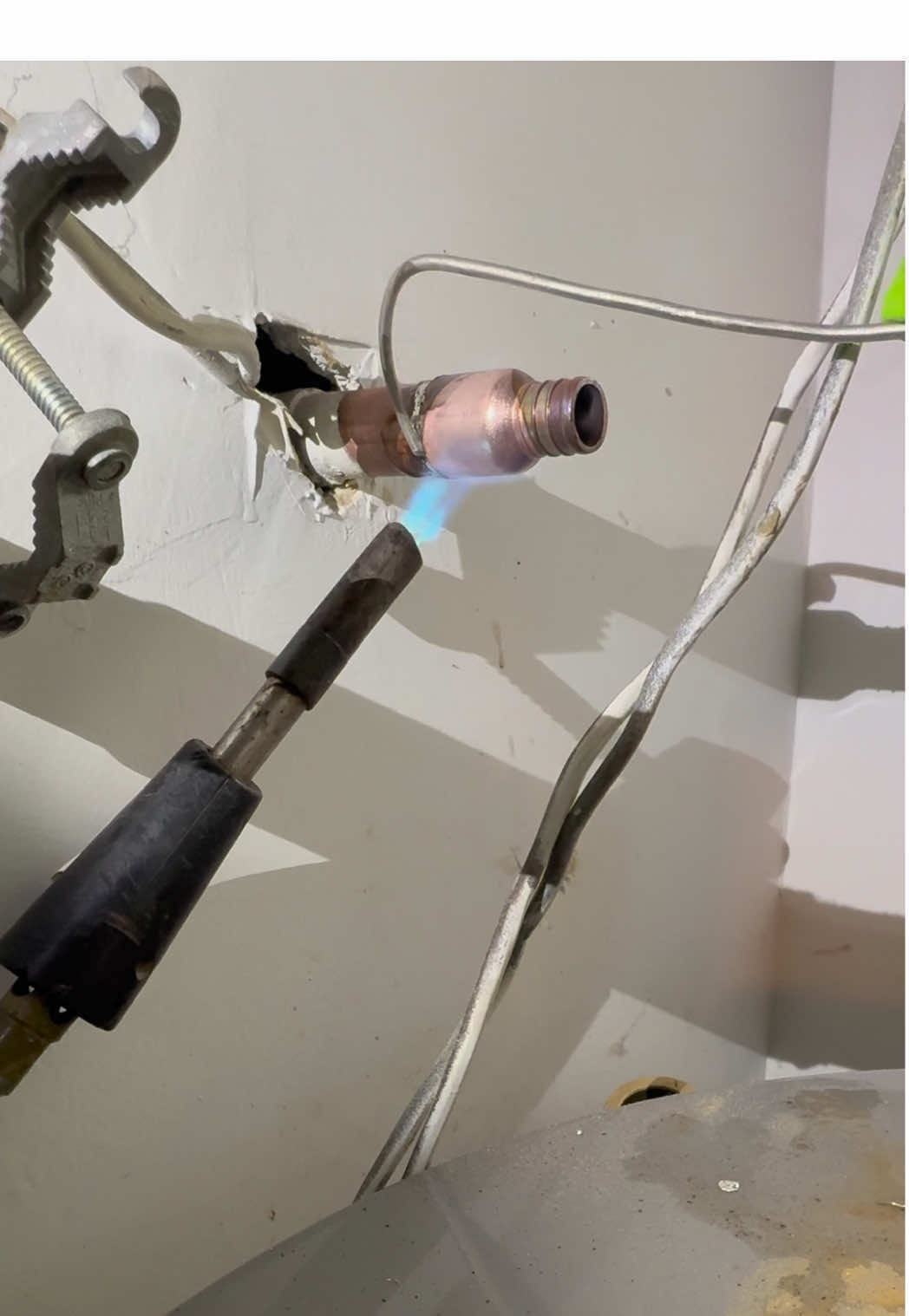 Just plumbing. #plumbing #waterheater #soldering 