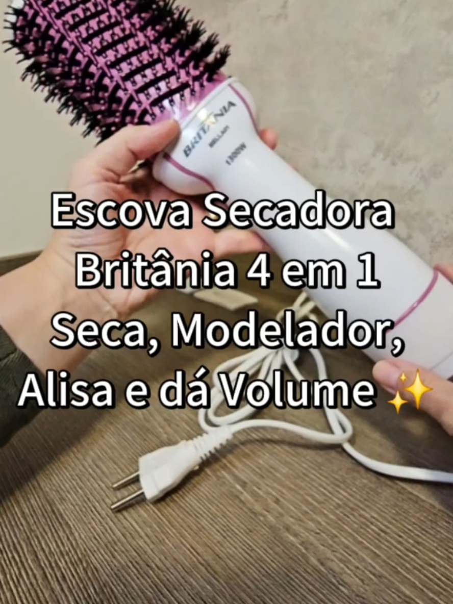 Escova Secadora Britânia 4 em 1, Seca, Modela, Alisa e dá Volume aos Cabelos ✨️ O Link para o Produto será encontrado: 🧡 Na Rede Vizinha (ver Bio) 🧡 No Primeiro Post Fixado 🧡 Deixe um comentário que te envio o link por mensagem. #achadinhosshopee #casaeciapromoeofertas