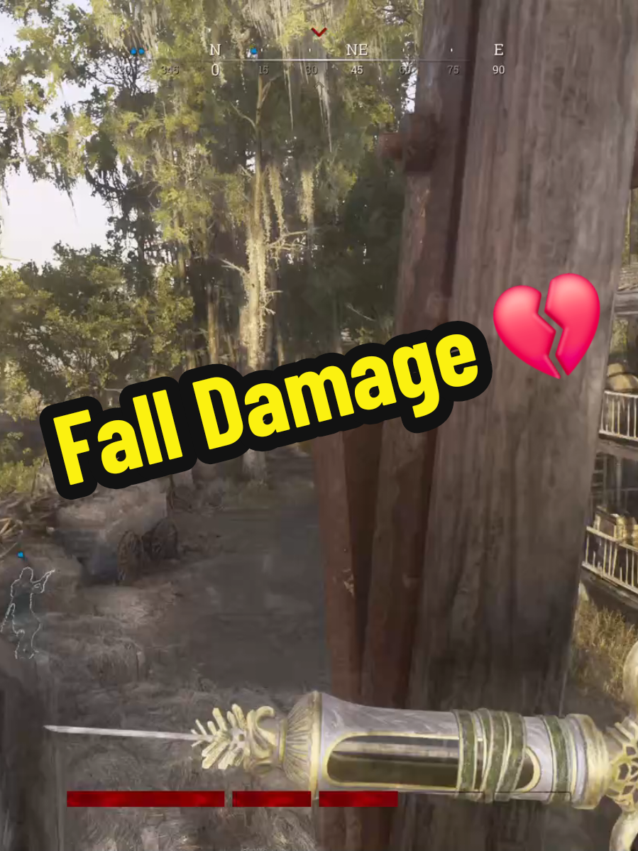 The despair of fall damage  😢  #huntshowdown1896 #huntshowdownclips 