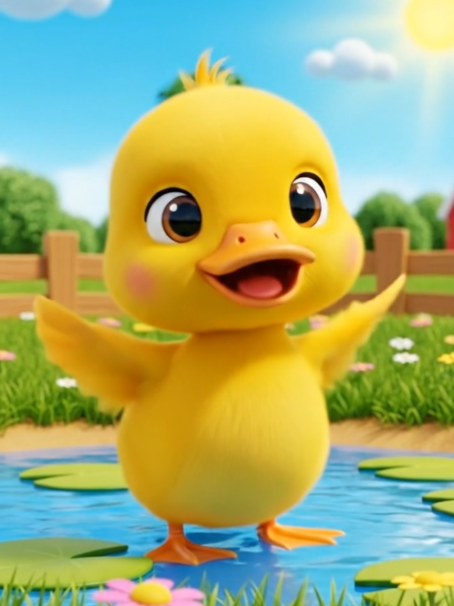 o Patinho Colorido. O patinho amarelinho resolveu mudar de cor🥰😅😍#patinho #tiktokkids #animals #forkids #foryoupage❤️❤️ 